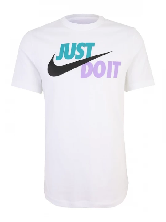 Foto van product Nike Sportswear Shirt 'Swoosh' cyaan blauw / lavendel / zwart / wit