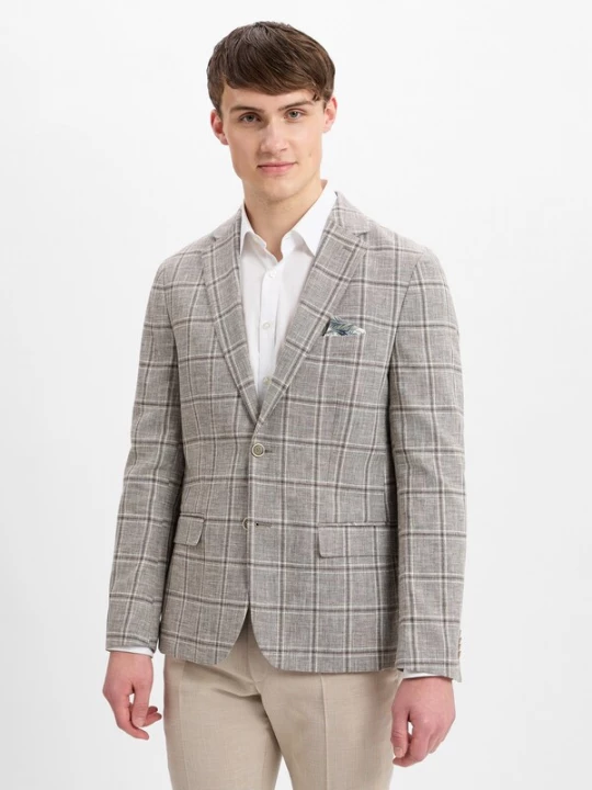 Foto van product Nils Sundström Business-colbert taupe / wit