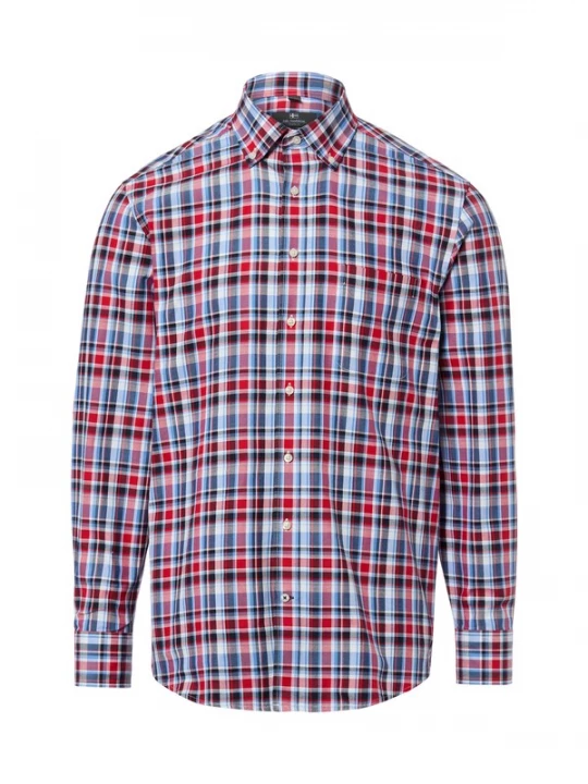 Foto van product Nils Sundström Overhemd blauw / donkerblauw / rood
