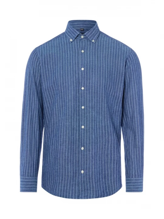 Foto van product Nils Sundström Overhemd donkerblauw / wit