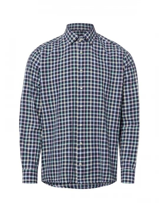 Foto van product Nils Sundström Overhemd marine / gemengde kleuren