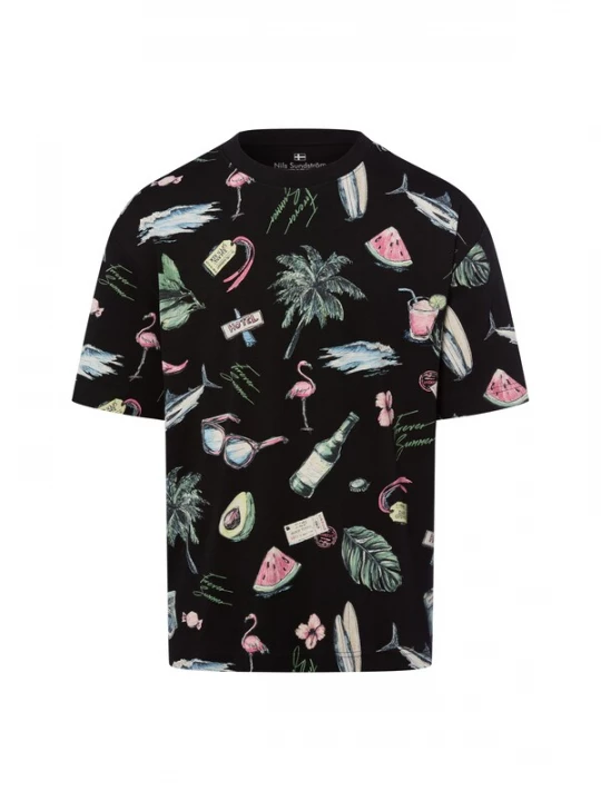 Foto van product Nils Sundström Shirt gemengde kleuren / zwart