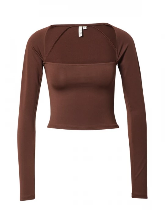 Foto van product NLY by Nelly Shirt 'Flirty Square' donkerbruin