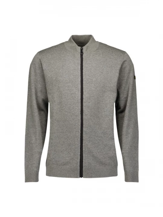Foto van product No Excess Gebreid vest grijs gemêleerd