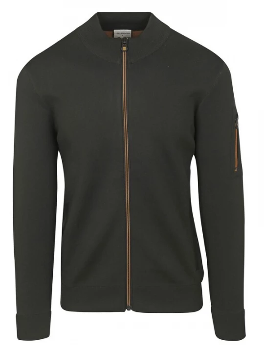 Foto van product No Excess Gebreid vest olijfgroen