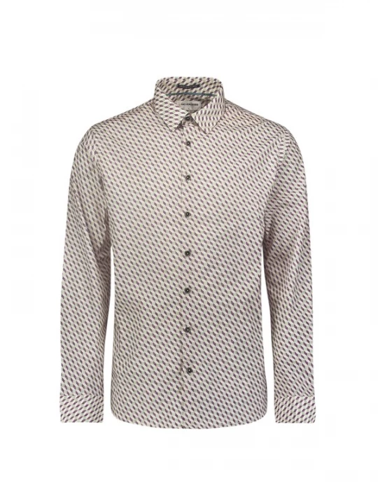 Foto van product No Excess Overhemd beige / lila