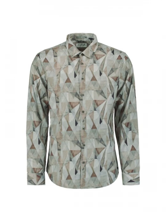 Foto van product No Excess Overhemd bruin / taupe / donkergrijs / wolwit