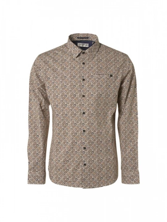 Foto van product No Excess Overhemd bruin / zwart / wit
