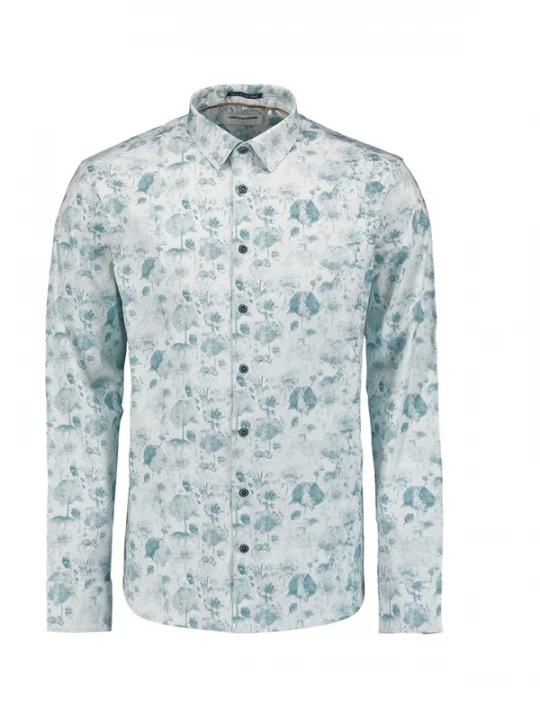 Foto van product No Excess Overhemd duifblauw / wit