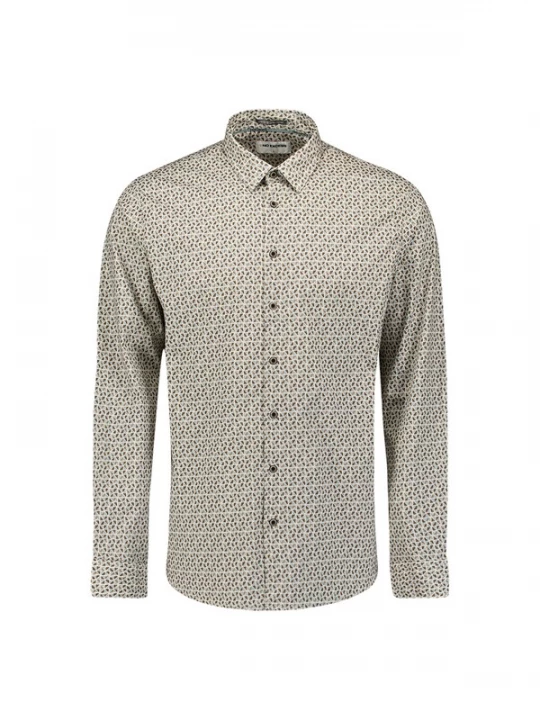 Foto van product No Excess Overhemd lichtblauw / taupe / aardetinten