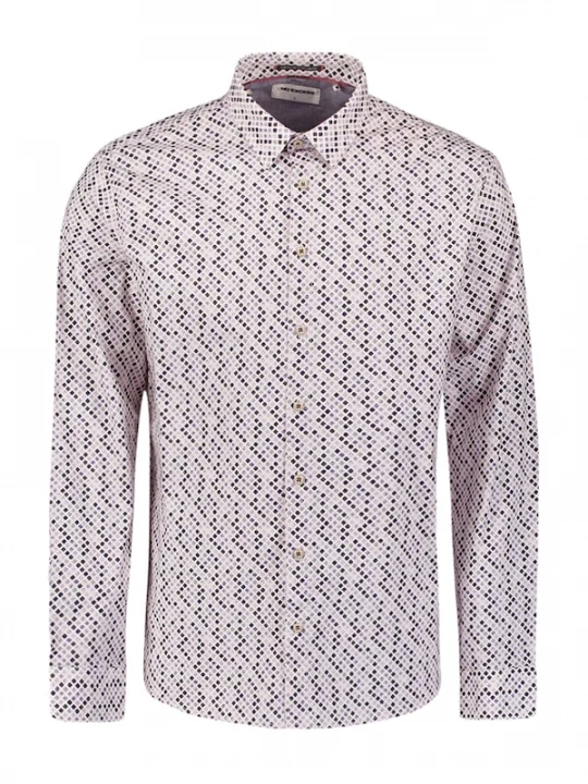 Foto van product No Excess Overhemd mauve / violetblauw / zwart
