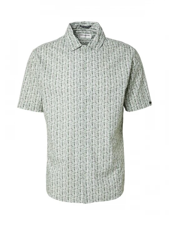 Foto van product No Excess Overhemd mintgroen / groen gemêleerd / offwhite