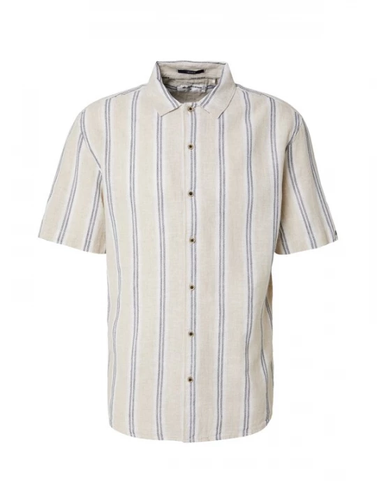 Foto van product No Excess Overhemd navy / taupe / wit