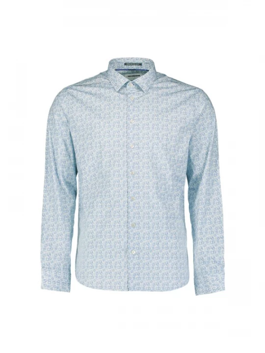 Foto van product No Excess Overhemd pastelblauw / wit