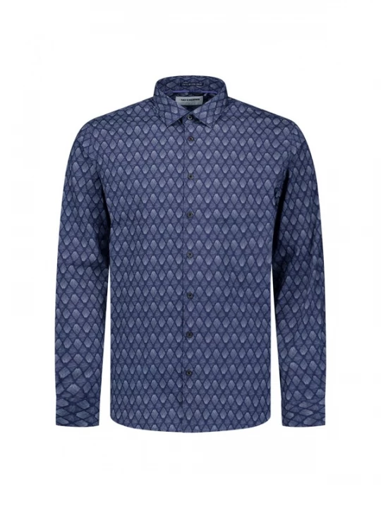 Foto van product No Excess Overhemd taupe / navy