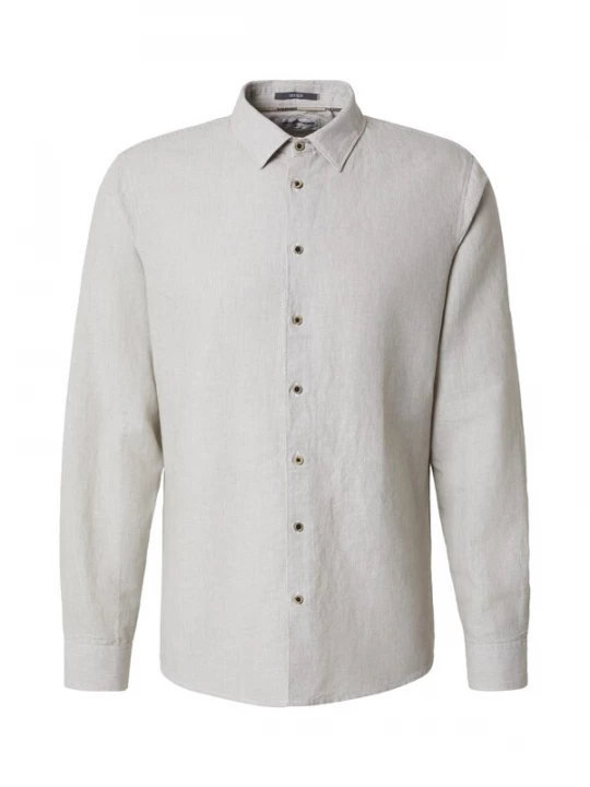 Foto van product No Excess Overhemd taupe / wit