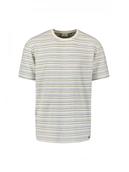 Foto van product No Excess Shirt lichtbeige / donkerbeige / blauw / natuurwit