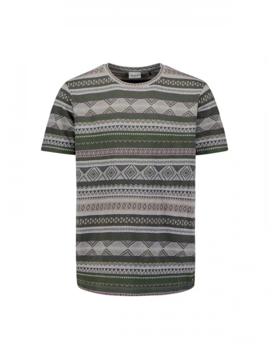 Foto van product No Excess Shirt lichtgrijs / groen / donkerlila