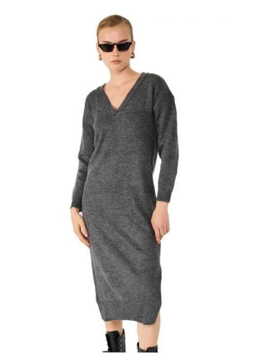 Foto van product No Matter What Gebreide jurk antraciet
