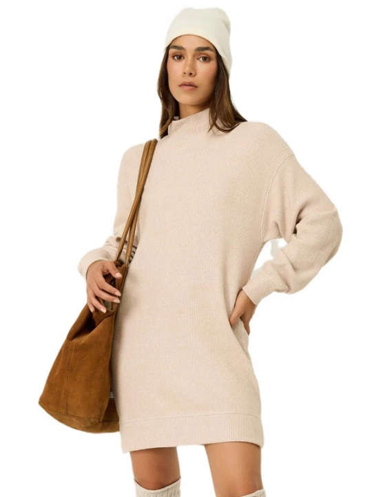 Foto van product No Matter What Gebreide jurk beige