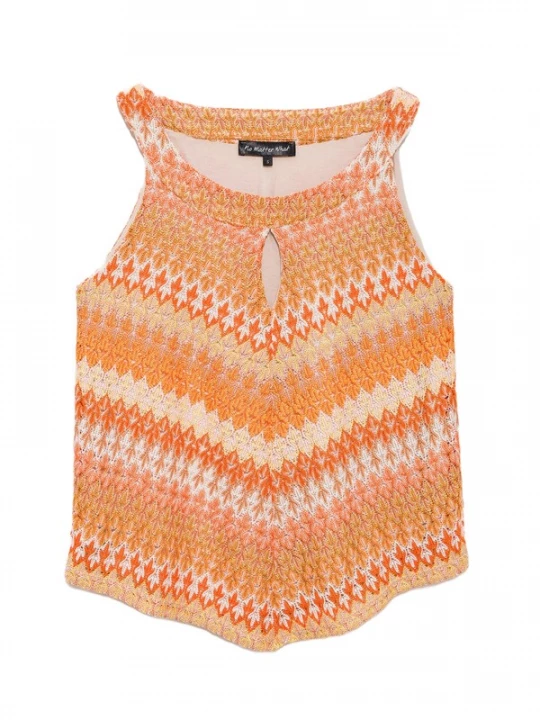 Foto van product No Matter What Gebreide top beige / crème / oranje
