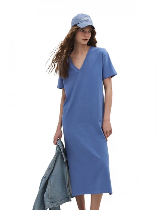Foto van product No Matter What Jurk duifblauw