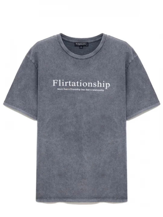 Foto van product No Matter What Shirt antraciet / wit