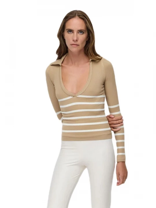 Foto van product No Matter What Shirt beige / wit