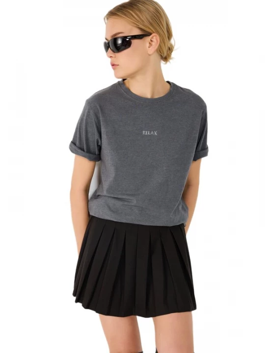 Foto van product No Matter What Shirt donkergrijs / zilver