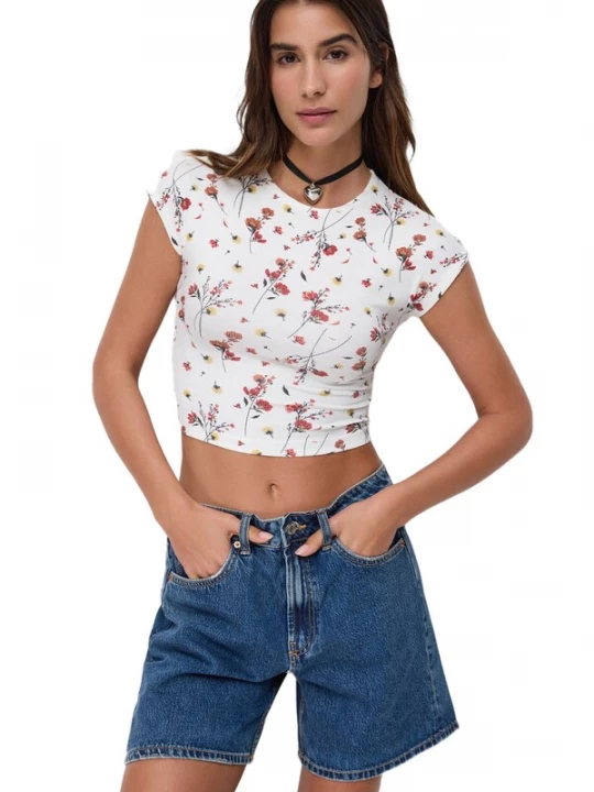 Foto van product No Matter What Shirt ecru / donkergeel / knalrood / zwart