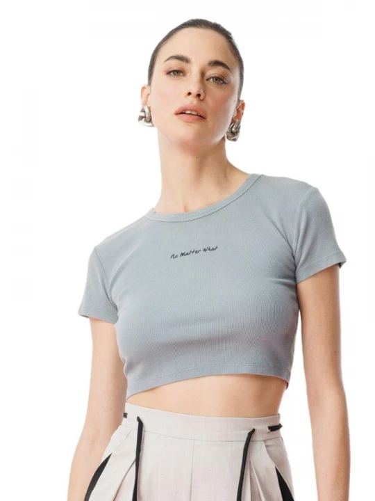 Foto van product No Matter What Shirt grijs / zwart