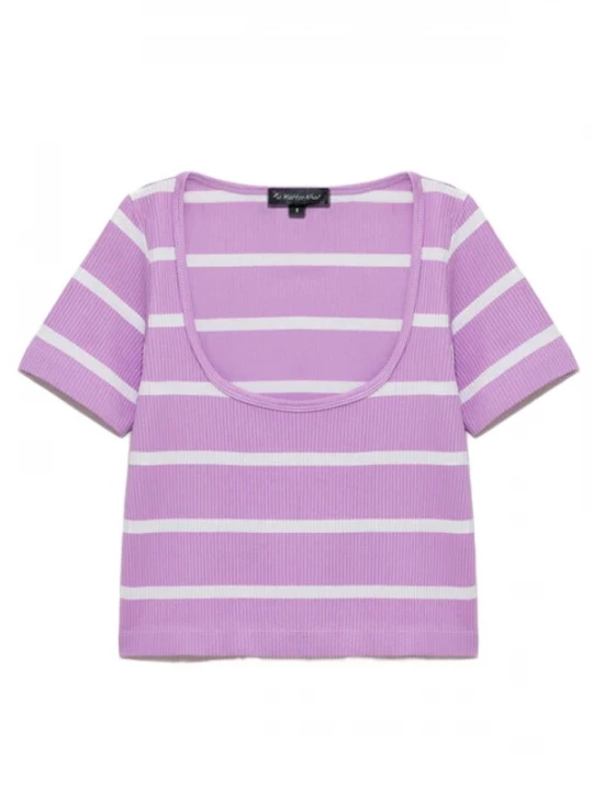 Foto van product No Matter What Shirt lavendel / wit