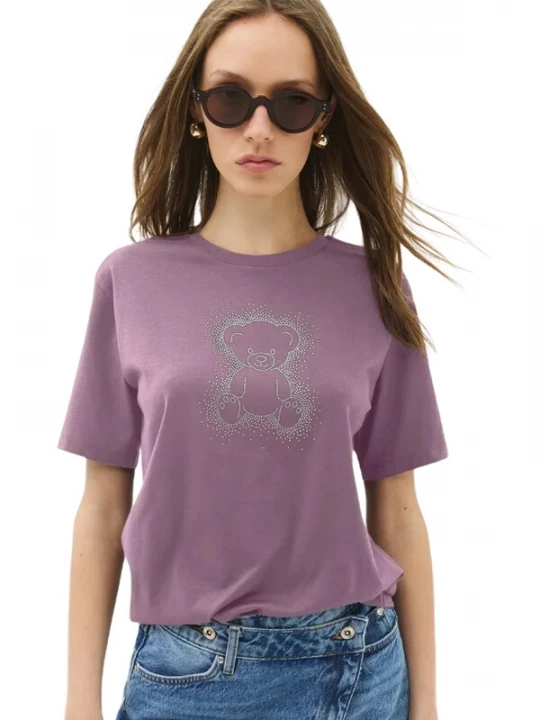 Foto van product No Matter What Shirt lichtgroen / lavendel