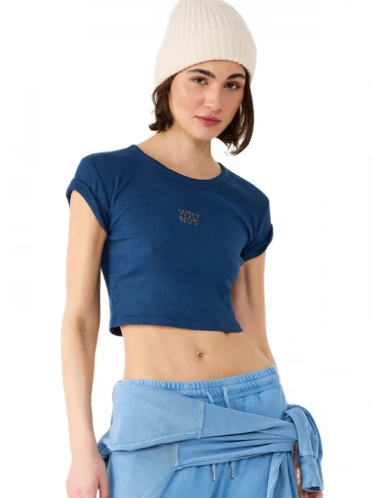 Foto van product No Matter What Shirt navy / geel