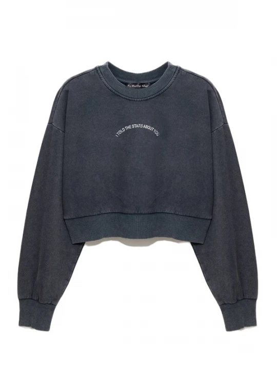 Foto van product No Matter What Sweatshirt antraciet / wit