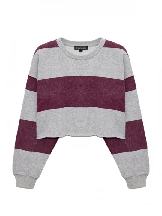 Foto van product No Matter What Sweatshirt 'Egal' grijs gemêleerd / bourgogne