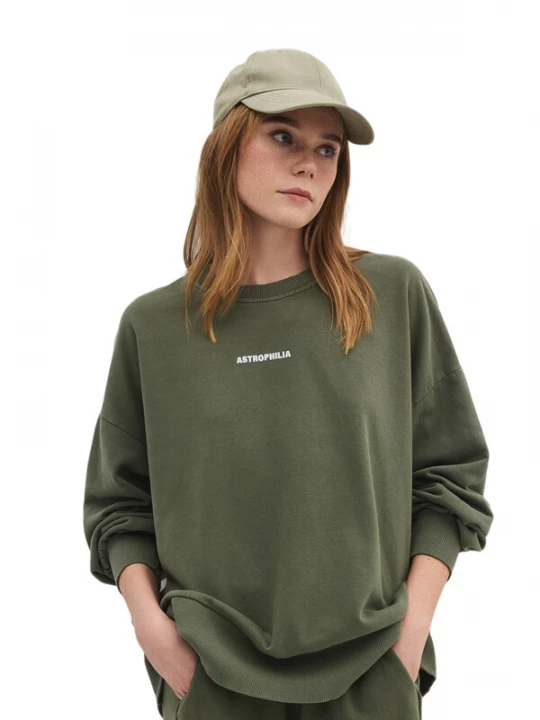 Foto van product No Matter What Sweatshirt kaki / wit