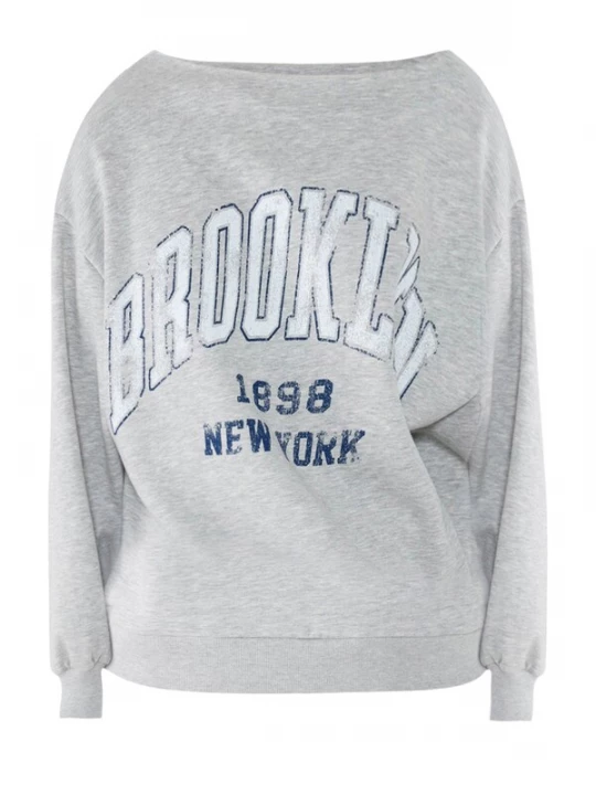 Foto van product No Matter What Sweatshirt navy / lichtgrijs / wit