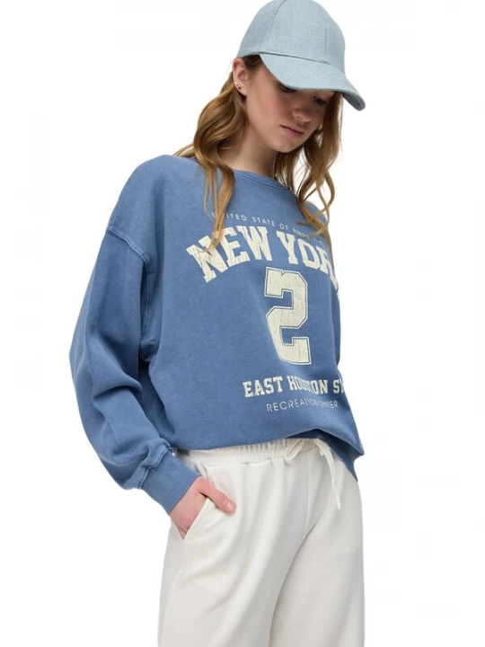 Foto van product No Matter What Sweatshirt royal blue / koningsblauw / wit