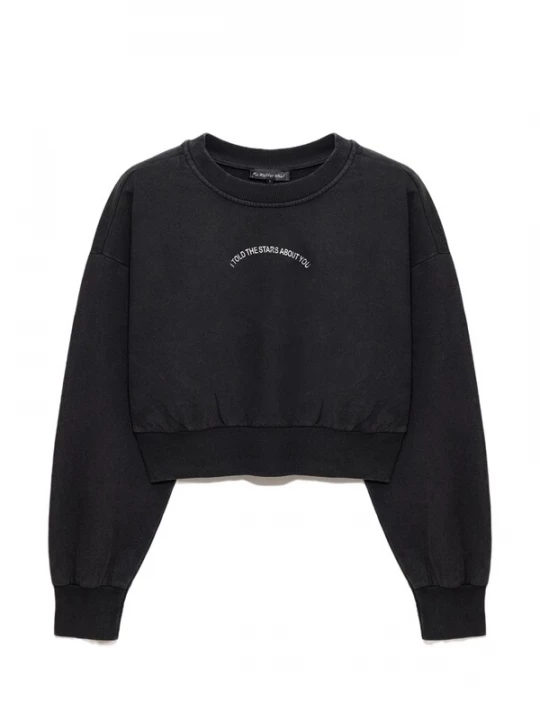 Foto van product No Matter What Sweatshirt zwart / zilver / wit