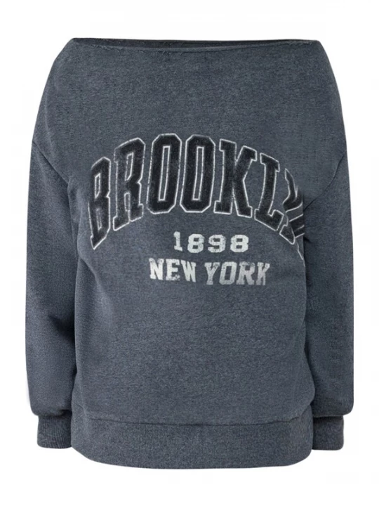 Foto van product No Matter What Sweatshirt zwart / zwart gemêleerd / wit