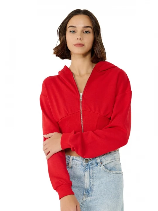 Foto van product No Matter What Sweatvest knalrood