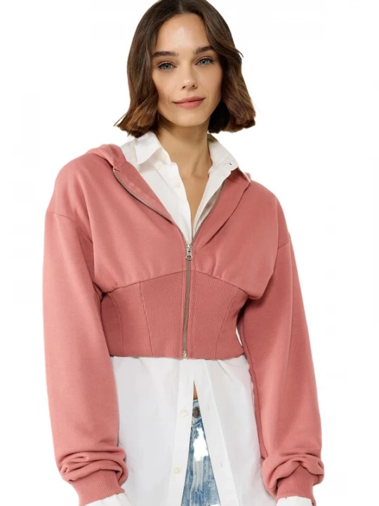 Foto van product No Matter What Sweatvest oudroze