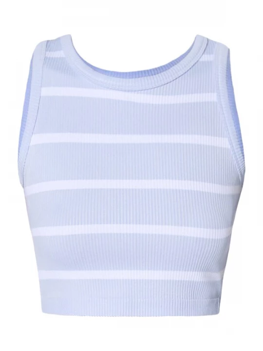 Foto van product No Matter What Top duifblauw / wit