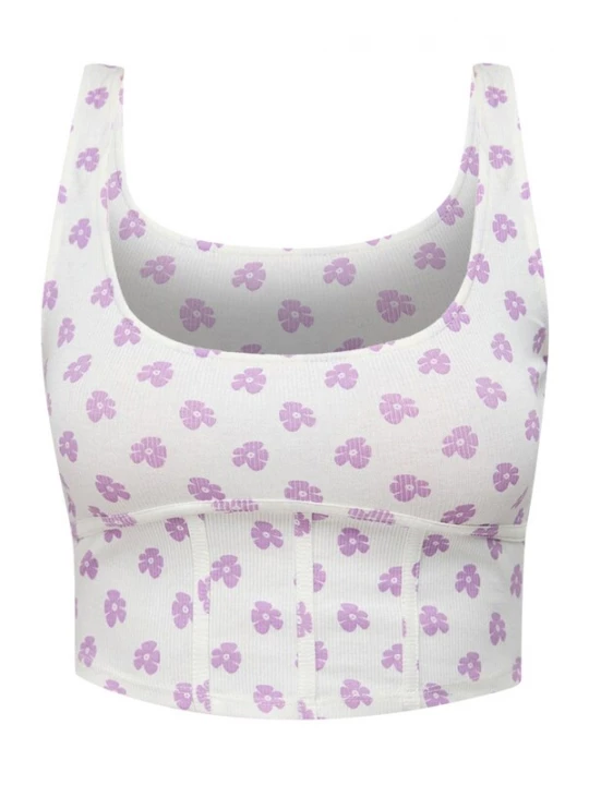 Foto van product No Matter What Top lavendel / wit