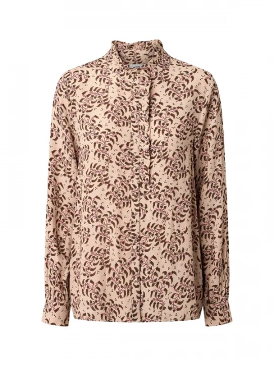 Foto van product Noa Noa Blouse ' Kine ' beige / bruin gemêleerd / pastelrood