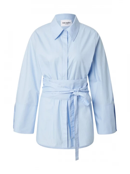 Foto van product noar studios Blouse 'BELTED SHIRT' blauw