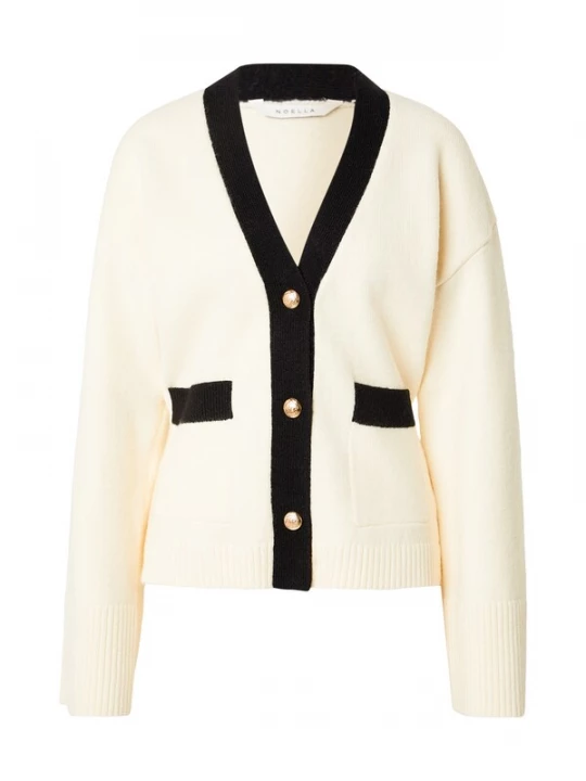 Foto van product Noella Gebreid vest 'Lenyxette' zwart / wolwit