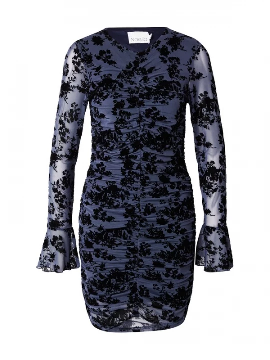 Foto van product Noella Jurk 'Lavetta' duifblauw / zwart