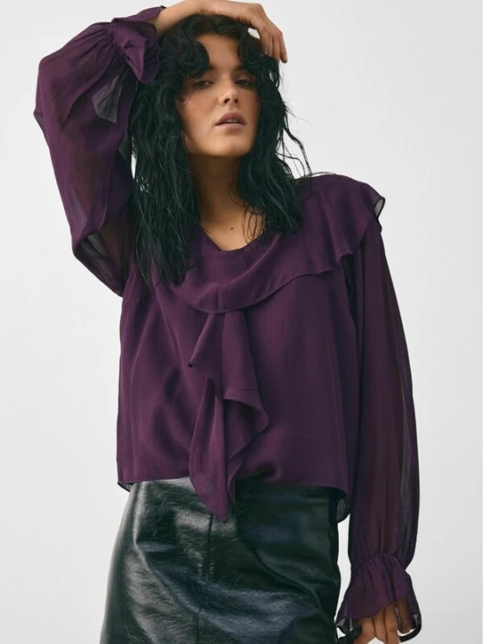 Foto van product Noella Shirt ' Leiana ' wijnrood